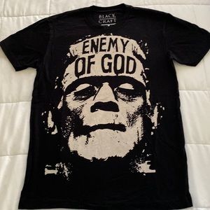 Black Craft Cult Enemy Of God Frankenstein T-Shirt